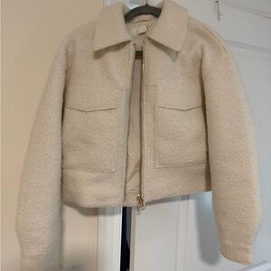 Cream Cropped Jacket ZARA